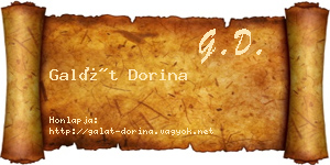 Galát Dorina névjegykártya